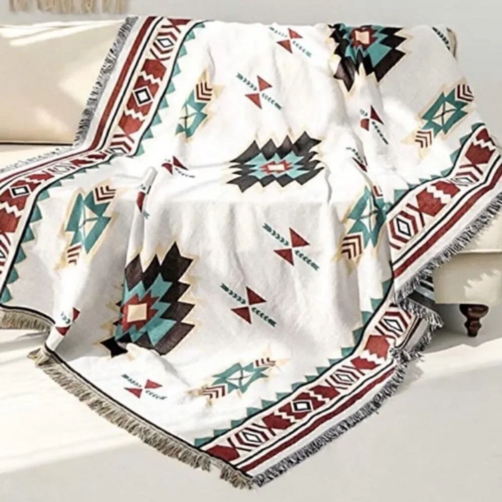 Western Boho Couch Throw Blanket